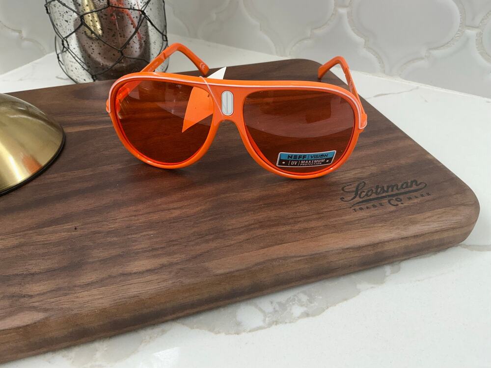 Neff Malibu Sunglasses Orange Frame Orange Lenses UV Protection Lifestyle